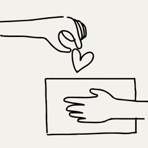 Ilustración a mano concepto de caridad